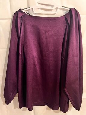 eva mendes for New York & Company Purple Satin Top